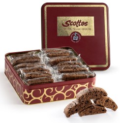 24 Chocolate Biscotti in a Tin Individually wrapped 